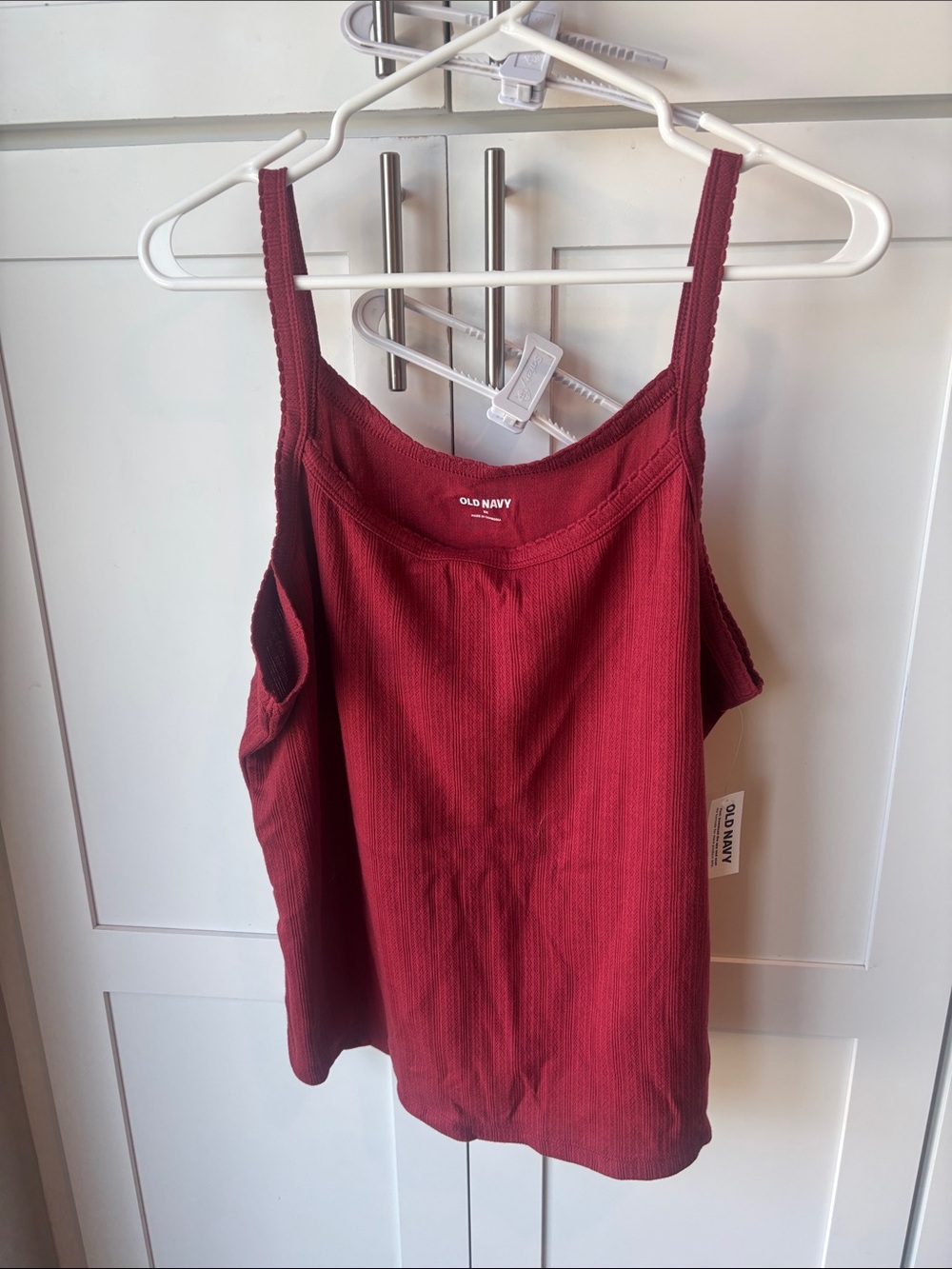 Old Navy Burgundy Ribbed Camisole Tank Top (2X)